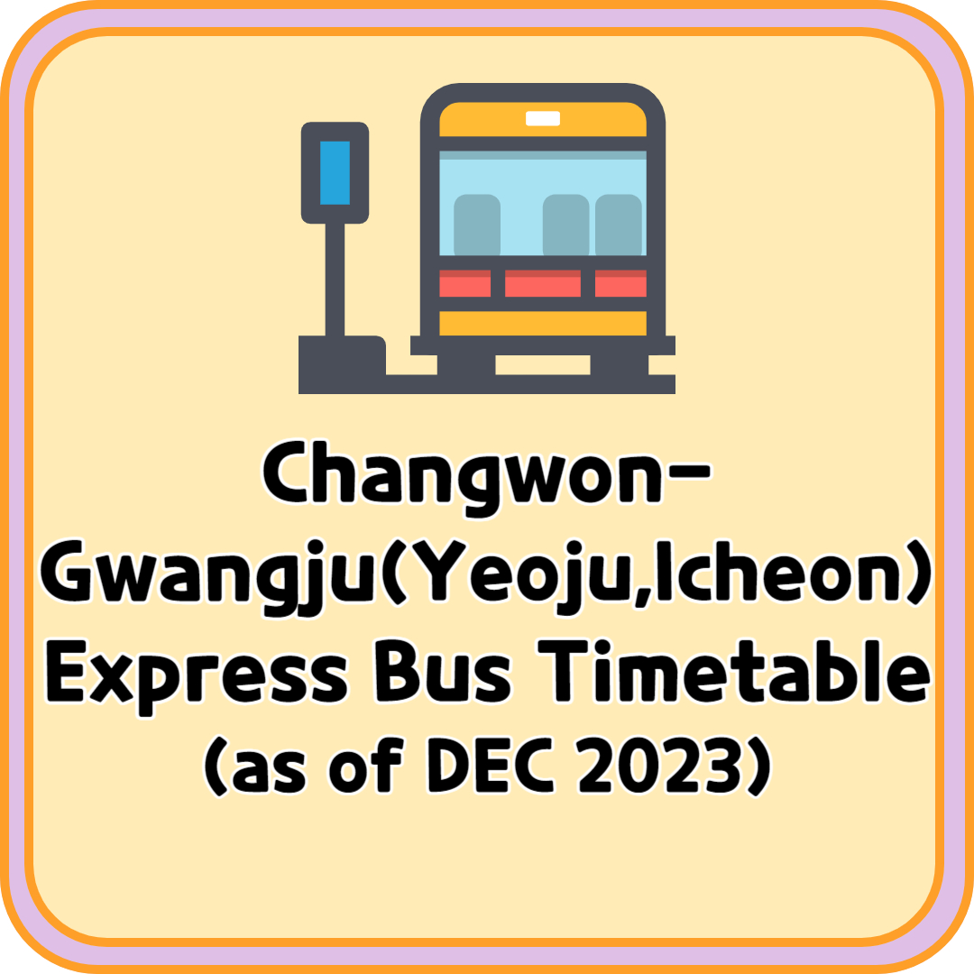 Changwon Gwangju Express Bus