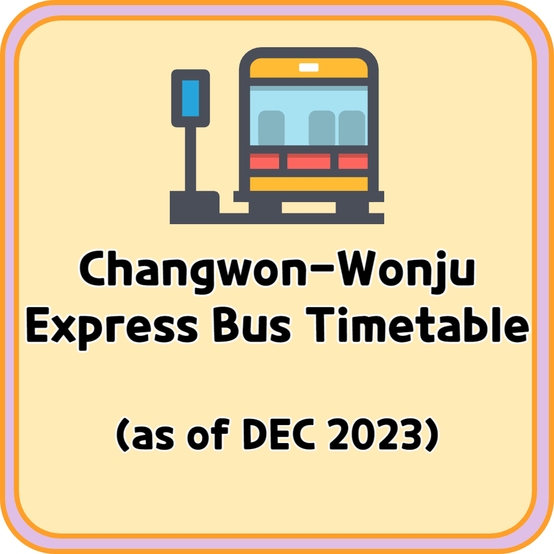 Changwon Wonju Express Bus