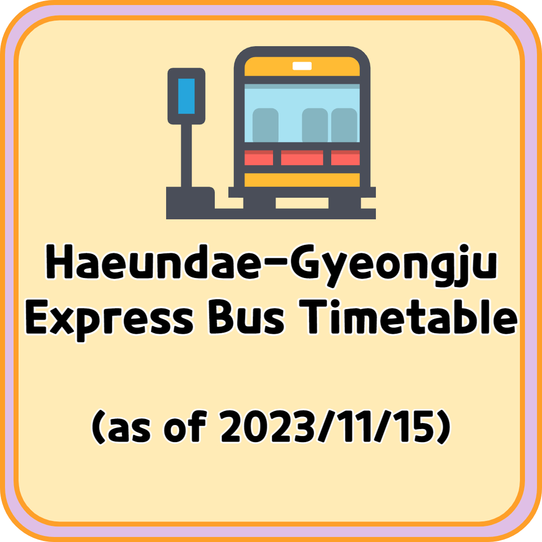 Haeundae Gyeongju Express Bus