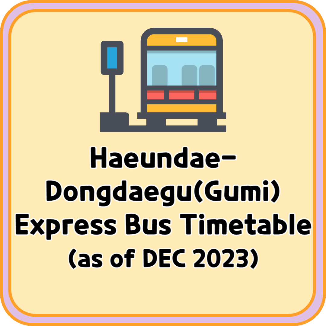 Haeundae Dongdaegu Express Bus