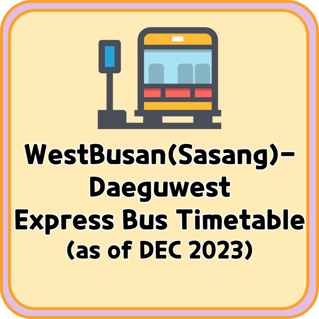 WestBusan Daeguwest Express Bus