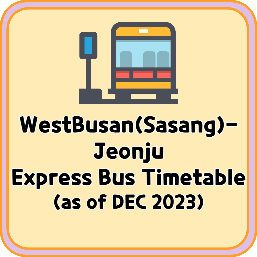 WestBusan Jeonju Express Bus