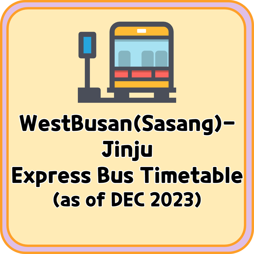 WestBusan Jinju Express Bus