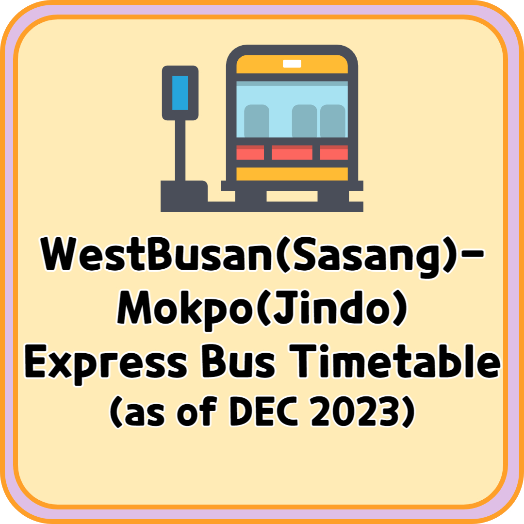 WestBusan Mokpo Express Bus
