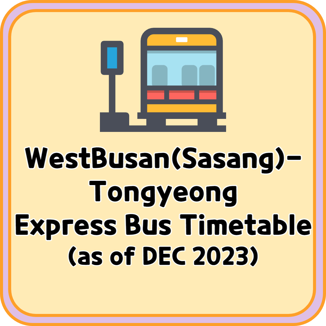 WestBusan Tongyeong Express Bus